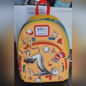 Loungefly Dr. Seuss The Cat In The Hat Falling Icons Mini Backpack